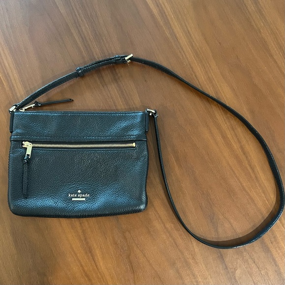 Kate Spade Black Pebbled Leather Crossbody Bag - Picture 1 of 15